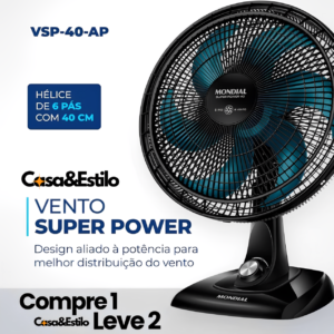 Compre 1 Leve 2 - Ventilador Mondial Super Power - 110V